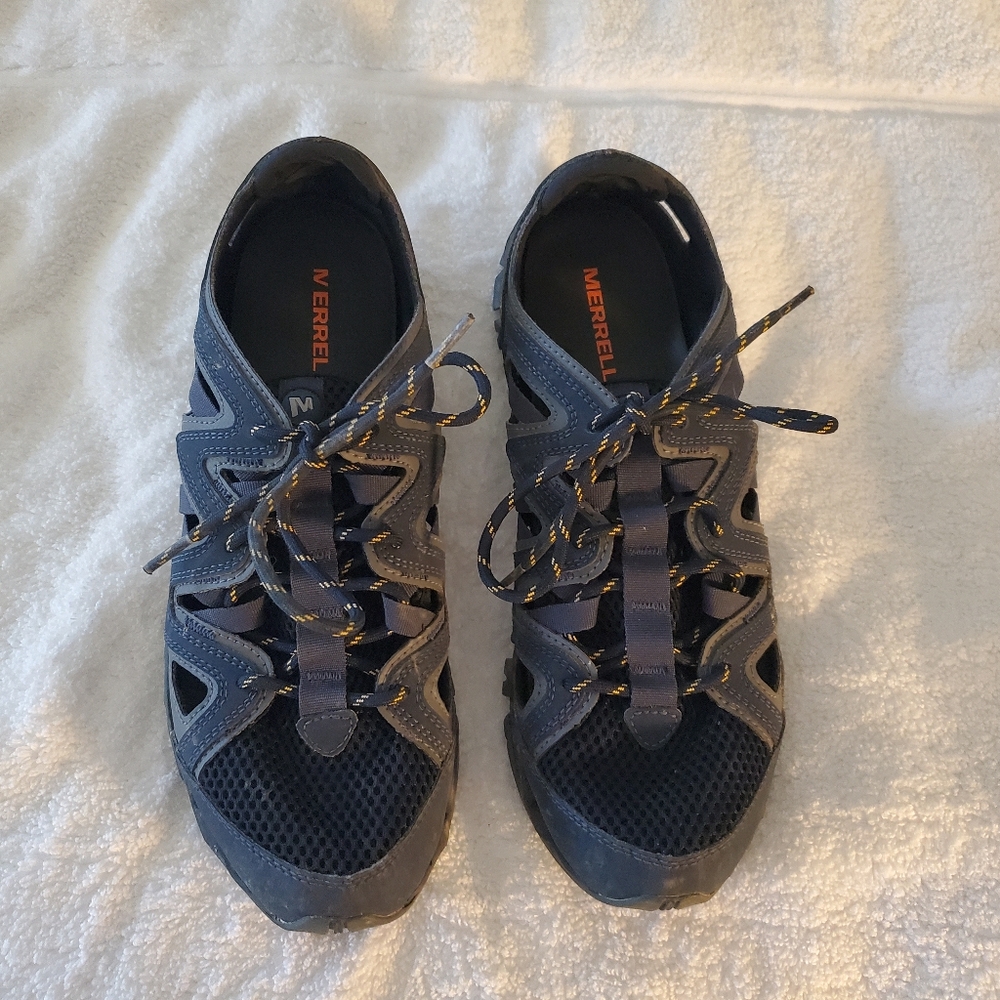 Merrell Blue and Black Men's Hiking Sandals, Size 8, Outdoor